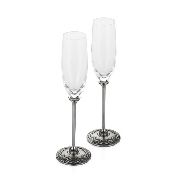 Cartouche Champagne Flute Pair